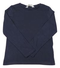 Tmavomodré triko H&M