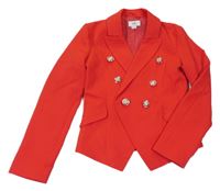 Červené sako se zlatými gombíky River Island