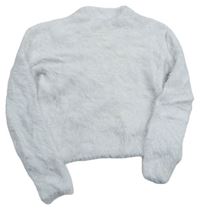 Bílý chlupatý svetr H&M