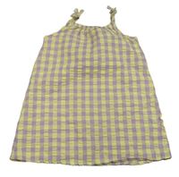 Lila-žluté kostkované šaty Nutmeg