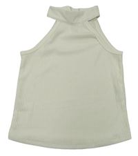 Bílý žebrovaný crop top PatPat