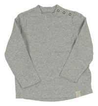 Šedé žebrované triko Tchibo