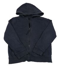 Tmavomodrá propínací mikina s kapucí F&F