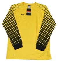 Nové - Žluto-černé sportovní triko s puntíky a logem Nike