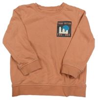 Oranžová mikina s potiskem George