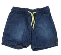 Tmavomodré teplákové riflové kraťasy Lupilu