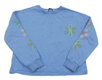 Světlemodrá crop mikina s květy George