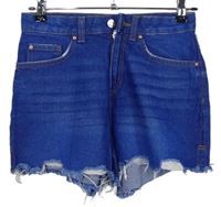 Dámské modré riflové roztřepené kraťasy Denim 