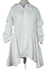 Dámská bílá tunika s řasenými rukávy Alba Moda 
