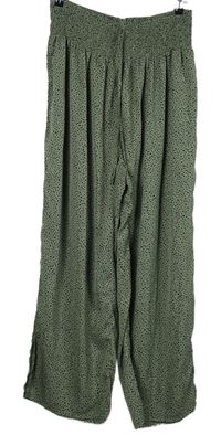 Dámské khaki puntíkované palazzo kalhoty Shein 