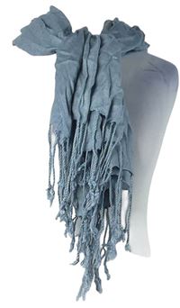 Dámská šedá šála s třásněmi 