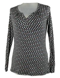 Dámské tmavomodré puntíkované triko Taifun 