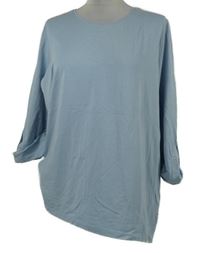 Dámské světlemodré triko s rolovacími rukávy Avene 