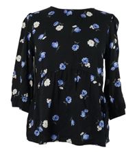 Dámská černá květovaná halenka New Look 