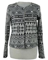 Dámský černo-bílý vzorovaný úpletový cardigán Only