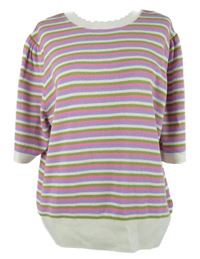 Dámské barevné pruhované pletené tričko TU 