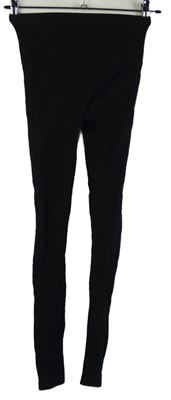 Dámské černé žebrované punčochové legíny Stradivarius 