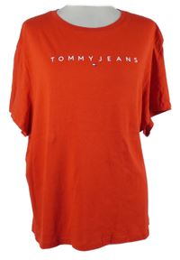 Dámské červené tričko s logem Tommy Hilfiger 