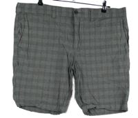 Pánské šedé kostkované plátěné kraťasy M&S vel. 40