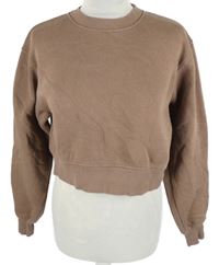 Dámská hnědá crop mikina Pull&Bear