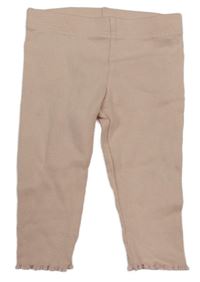 Světlerůžové žebrované legíny F&F