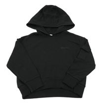 Černá lehká crop mikina s nápisem a kapucí Pepperts