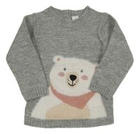 Šedý svetr s medvědem Topomini