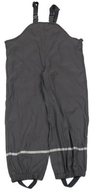 Šedé nepromokavé laclové kalhoty s proužkem Lupilu