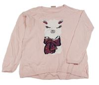 Světlerůžový lehký svetr s lamou LC waikiki