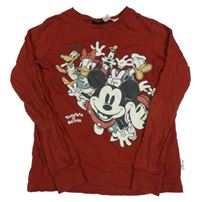 Rezavé triko s Mickey Mousem a přátely H&M