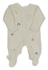 Bílý sametový overal s obrázky Nutmeg