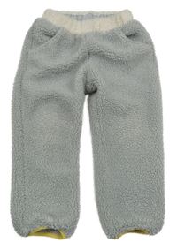Světlešedé huňaté podšité kalhoty Zara