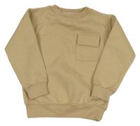 Béžová mikina s kapsou 