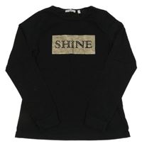 Černo-zlaté triko s nápisem a punto