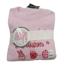 Nové - Světlerůžové fleecové pyžamo s obrázky Dunnes