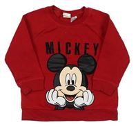 Červená mikina s Mickeym H&M