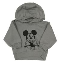 Šedá mikina s Mickeym a kapucí Disney