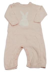 Světlerůžový pletený overal se zajícem Mamas&Papas