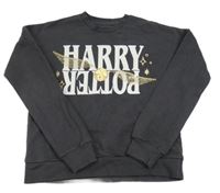 Tmavošedá mikina s nápisem Harry Potter 