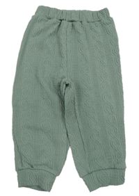 Světlekhaki tepláky s 3D vzorem 