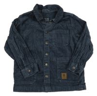 Tmavomodrošedá manšestrová košilová bunda Next