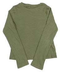 Khaki žebrované triko F&F