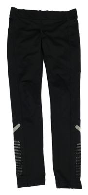 Černé sportovní legíny s puntíky F&F