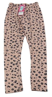 Růžovo-černé vzorované legíny French Connection