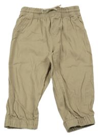 Světlehnědé plátěné cuff kalhoty H&M