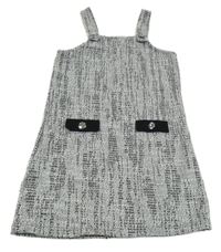 Šedo-černé melírované šaty River Island