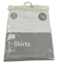 Nové - 2x bílé tričko s krátkým rukávem F&F