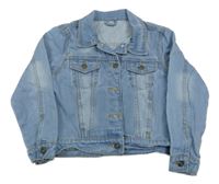 Světlemodrá riflová crop bunda 