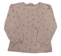 Růžové triko s jednorožci H&M