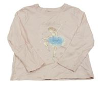 Světlerůžové triko s baletkou Primark